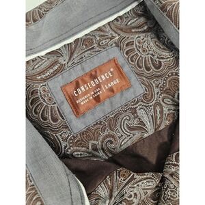 Consequence brand paisley patterned dress shirt. Size Large